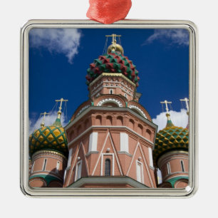 Rusland, Moskou, Rode Plein. St. Basilius 2 Metalen Ornament