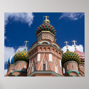 Rusland, Moskou, Rode Plein. St. Basilius 2 Poster