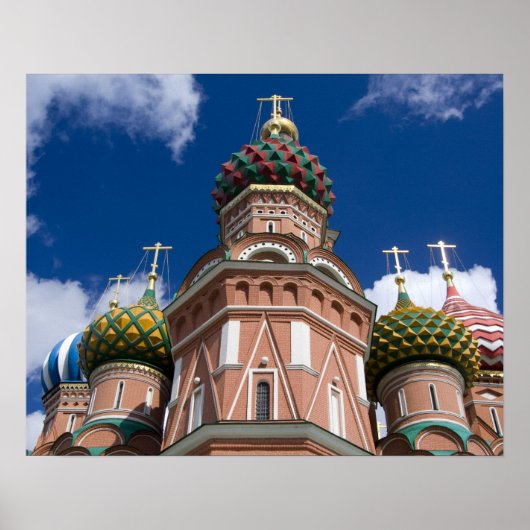 Rusland, Moskou, Rode Plein. St. Basilius 2 Poster (Voorkant)