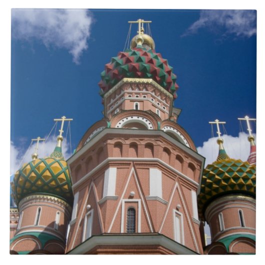 Rusland, Moskou, Rode Plein. St. Basilius 2 Tegeltje (Voorkant)