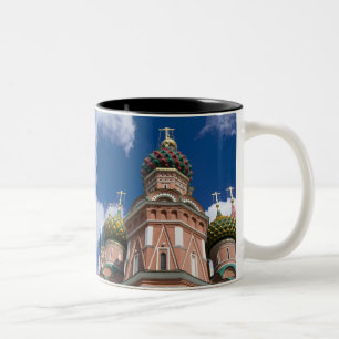Rusland, Moskou, Rode Plein. St. Basilius 2 Tweekleurige Koffiemok