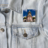 Rusland, Moskou, Rode Plein. St. Basilius 2 Vierkante Button 5,1 Cm (In situ)