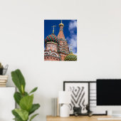 Rusland, Moskou, Rode Plein. St. Basilius 5 Poster (Thuiskantoor)