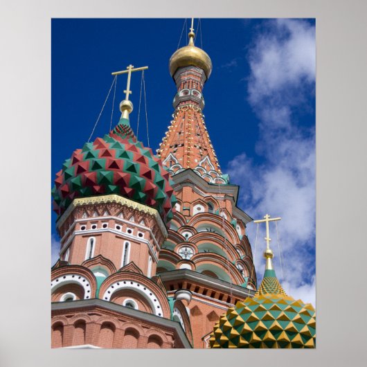 Rusland, Moskou, Rode Plein. St. Basilius 5 Poster (Voorkant)