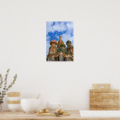Rusland, Moskou, Rode Plein, St. Basilius Poster (Keuken)