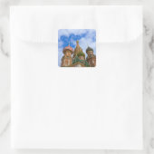 Rusland, Moskou, Rode Plein, St. Basilius Vierkante Sticker (Tas)
