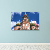 Rusland, Moskou, Rode Plein. St. Basil's 2 Canvas Afdruk (Insitu (Houten vloer))