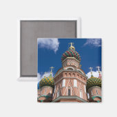 Rusland, Moskou, Rode Plein. St. Basil's 2 Magneet (Voorkant / Achterkant)