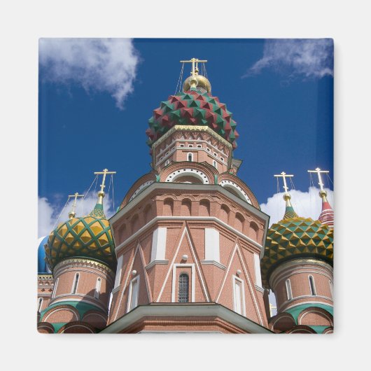 Rusland, Moskou, Rode Plein. St. Basil's 2 Magneet (Voorkant)