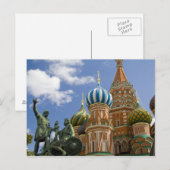 Rusland, Moskou, Rode Plein. St. Basil's 3 Briefkaart (Voorkant / Achterkant)