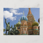 Rusland, Moskou, Rode Plein. St. Basil's 3 Briefkaart (Voorkant)