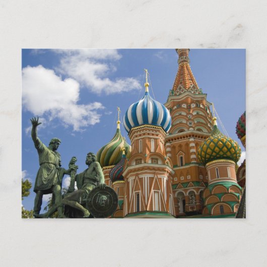 Rusland, Moskou, Rode Plein. St. Basil's 3 Briefkaart (Voorkant)