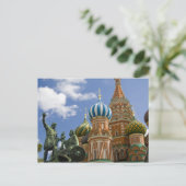 Rusland, Moskou, Rode Plein. St. Basil's 3 Briefkaart (Staand voorkant)