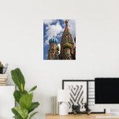 Rusland, Moskou, Rode Plein. St. Basil's 4 Poster (Thuiskantoor)