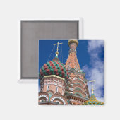 Rusland, Moskou, Rode Plein. St. Basil's 5 Magneet (Voorkant / Achterkant)