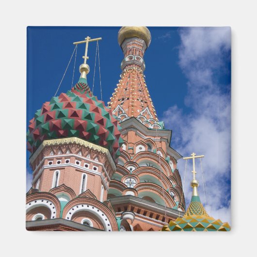 Rusland, Moskou, Rode Plein. St. Basil's 5 Magneet (Voorkant)