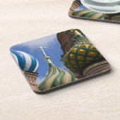 Rusland, Moskou, Rode Plein. St. Basil's Bier Onderzetter (Linkerzijde)