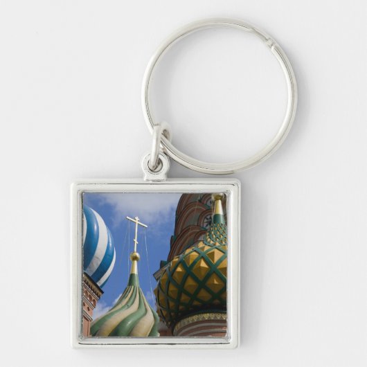Rusland, Moskou, Rode Plein. St. Basil's Sleutelhanger (Voorkant)