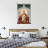 Rusland, Moskou, Sparrow Hill, Drie-eenheidskerk. Canvas Afdruk (Insitu (Slaapkamer))