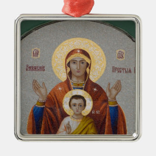 Rusland, Moskou, Sparrow Hill, Drie-eenheidskerk. Metalen Ornament