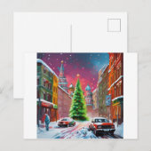 Rusland, Moskou, Winter Kerst Briefkaart 010 (Voorkant / Achterkant)