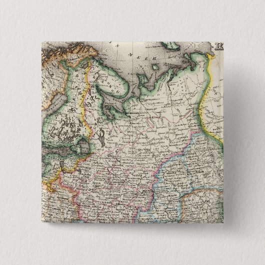 Rusland, Oekraïne Vierkante Button 5,1 Cm (Voorkant)