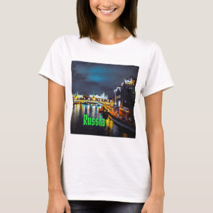 Rusland of de Russische Federatie Moskou 's nachts T-shirt