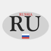 Rusland* Ovale Sticker (Voorkant)