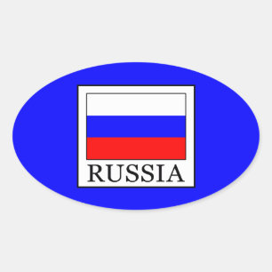 Rusland Ovale Sticker
