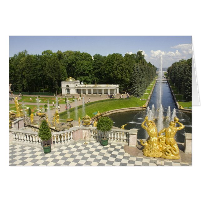 Rusland. Petrodvorets. Peterhof Paleis. Peter de (Voorkant Horizontaal)