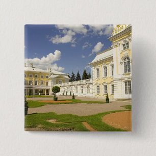 Rusland. Petrodvorets. Peterhof Paleis. Peter de 3 Vierkante Button 5,1 Cm
