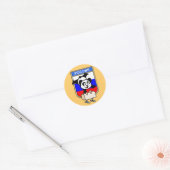 Rusland Pommel Paard Panda Ronde Sticker (Envelop)