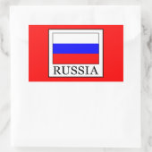 Rusland Rechthoekige Sticker (Tas)