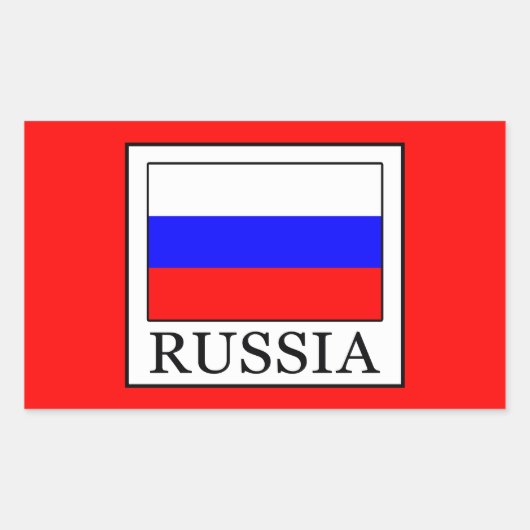 Rusland Rechthoekige Sticker (Voorkant)