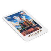 Rusland Rode Plein Reizen Kunst Vintage Magneet (Rechterzijde)