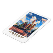 Rusland Rode Plein Reizen Kunst Vintage Magneet (Linkerzijde)