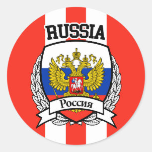 Rusland Ronde Sticker
