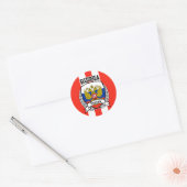 Rusland Ronde Sticker (Envelop)
