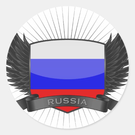 RUSLAND RONDE STICKER (Voorkant)