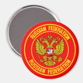 Rusland Round Emblem Magneet (Voorkant / Achterkant)