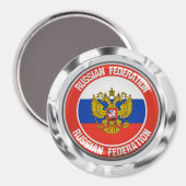 Rusland Round Emblem Magneet (Voorkant / Achterkant)