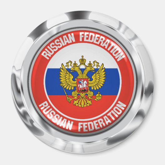 Rusland Round Emblem Magneet (Voorkant)