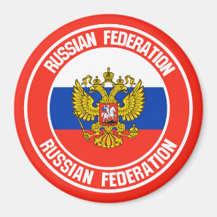 Rusland Round Emblem Magneet