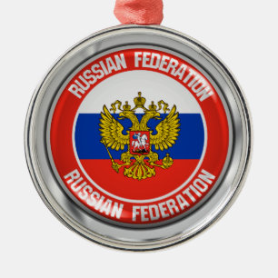 Rusland Round Emblem Metalen Ornament