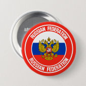 Rusland Round Emblem Ronde Button 7,6 Cm (Voorkant /achterkant)