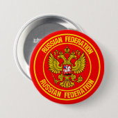 Rusland Round Emblem Ronde Button 7,6 Cm (Voorkant /achterkant)