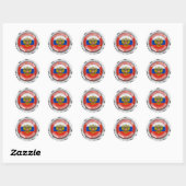 Rusland Round Emblem Ronde Sticker (Vel)