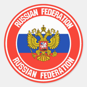 Rusland Round Emblem Ronde Sticker
