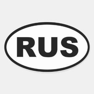 Rusland RUS Europees Ovale Sticker