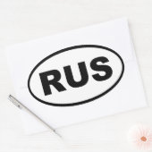 Rusland RUS Europees Ovale Sticker (Envelop)